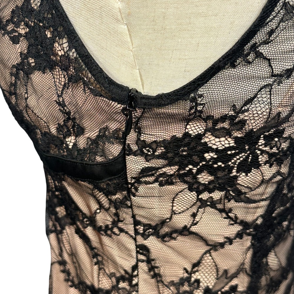 Womens Fairy Grunge Black Lace Babydoll Top Sz 0 Whimsigoth Overlay Romantic - Picture 4 of 10